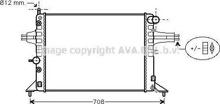 Ava Quality Cooling OL 2256 - Radiator, engine cooling autospares.lv