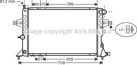 Ava Quality Cooling OL 2252 - Radiator, engine cooling autospares.lv