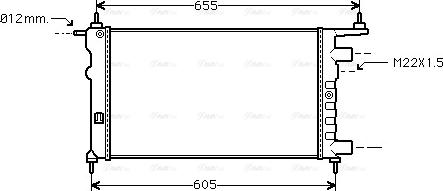 Ava Quality Cooling OL 2261 - Radiator, engine cooling autospares.lv