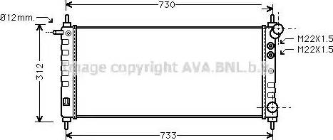 Ava Quality Cooling OL 2263 - Radiator, engine cooling autospares.lv