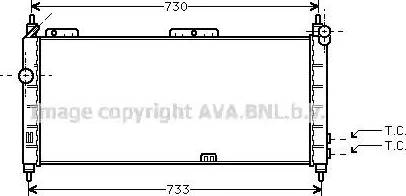 Ava Quality Cooling OL 2203 - Radiator, engine cooling autospares.lv