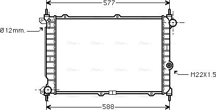 Ava Quality Cooling OL 2207 - Radiator, engine cooling autospares.lv