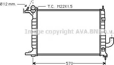 Ava Quality Cooling OL 2218 - Radiator, engine cooling autospares.lv