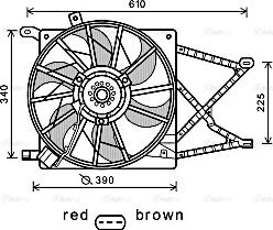 Ava Quality Cooling OL7544 - Fan, radiator autospares.lv