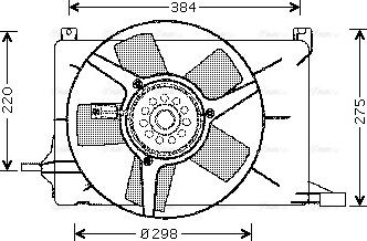 Ava Quality Cooling OL 7502 - Fan, radiator autospares.lv