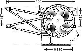 Ava Quality Cooling OL 7515 - Fan, radiator autospares.lv