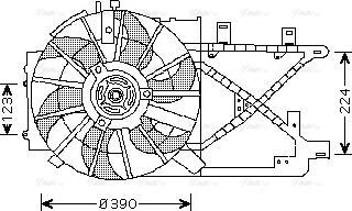 Ava Quality Cooling OL 7516 - Fan, radiator autospares.lv