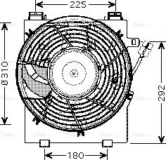 Ava Quality Cooling OL 7518 - Fan, radiator autospares.lv