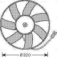 Ava Quality Cooling OL 7522 - Fan, radiator autospares.lv