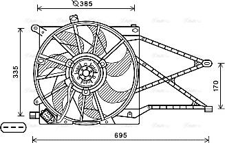 Ava Quality Cooling OL7649 - Fan, radiator autospares.lv