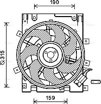 Ava Quality Cooling OL7604 - Fan, radiator autospares.lv