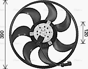 Ava Quality Cooling OL7737 - Fan, radiator autospares.lv