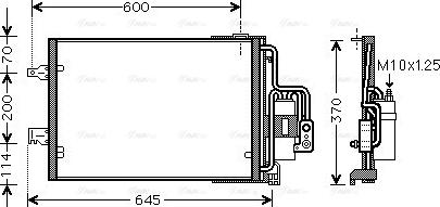 Ava Quality Cooling OLA5385D - Condenser, air conditioning autospares.lv