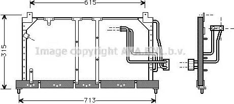 Ava Quality Cooling OLA5224 - Condenser, air conditioning autospares.lv