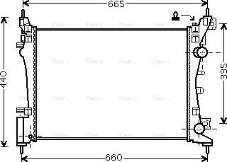 Ava Quality Cooling OLA2408 - Radiator, engine cooling autospares.lv