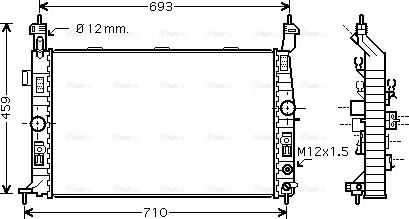 Ava Quality Cooling OLA2431 - Radiator, engine cooling autospares.lv