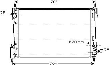 Ava Quality Cooling OLA2423 - Radiator, engine cooling autospares.lv