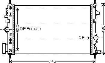 Ava Quality Cooling OLA2473 - Radiator, engine cooling autospares.lv