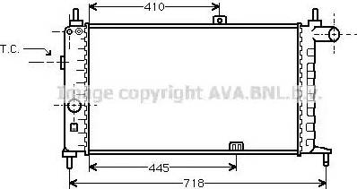 Ava Quality Cooling OLA2066 - Radiator, engine cooling autospares.lv