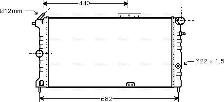 Ava Quality Cooling OLA2190 - Radiator, engine cooling autospares.lv