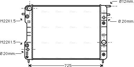 Ava Quality Cooling OLA2193 - Radiator, engine cooling autospares.lv