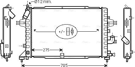 Ava Quality Cooling OLA2383 - Radiator, engine cooling autospares.lv