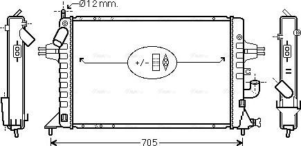 Ava Quality Cooling OLA2294 - Radiator, engine cooling autospares.lv