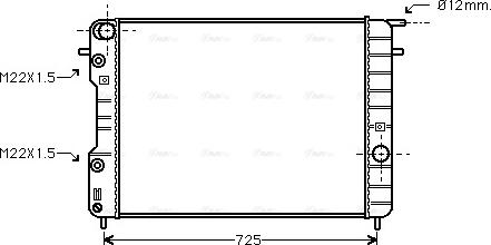 Ava Quality Cooling OLA2248 - Radiator, engine cooling autospares.lv