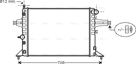 Ava Quality Cooling OLA2256 - Radiator, engine cooling autospares.lv