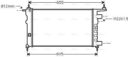 Ava Quality Cooling OLA2261 - Radiator, engine cooling autospares.lv