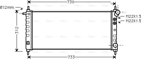 Ava Quality Cooling OLA2263 - Radiator, engine cooling autospares.lv