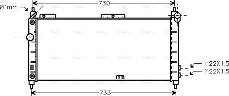 Ava Quality Cooling OLA2200 - Radiator, engine cooling autospares.lv