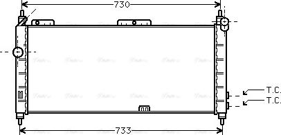 Ava Quality Cooling OLA2203 - Radiator, engine cooling autospares.lv