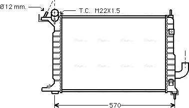 Ava Quality Cooling OLA2218 - Radiator, engine cooling autospares.lv