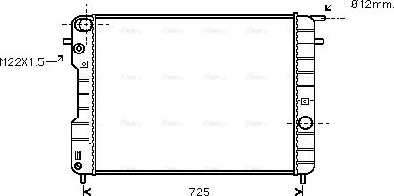 Ava Quality Cooling OLA2239 - Radiator, engine cooling autospares.lv