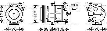 Ava Quality Cooling OLAK418 - Compressor, air conditioning autospares.lv