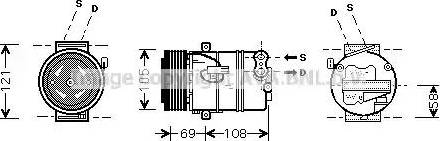 Ava Quality Cooling OLAK430 - Compressor, air conditioning autospares.lv