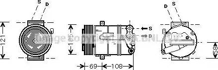 Ava Quality Cooling OL K427 - Compressor, air conditioning autospares.lv