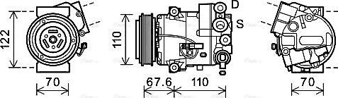 Ava Quality Cooling OLAK606 - Compressor, air conditioning autospares.lv