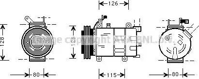 Ava Quality Cooling OLAK021 - Compressor, air conditioning autospares.lv