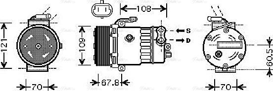 Ava Quality Cooling OL K139 - Compressor, air conditioning autospares.lv