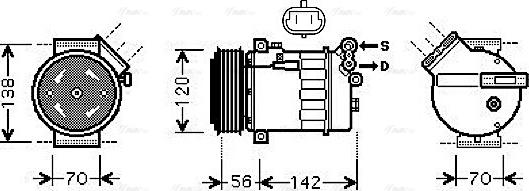 Ava Quality Cooling OLAK313 - Compressor, air conditioning autospares.lv