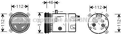 Ava Quality Cooling OLAK278 - Compressor, air conditioning autospares.lv