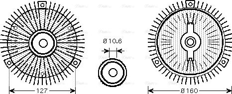 Ava Quality Cooling OL C553 - Clutch, radiator fan autospares.lv