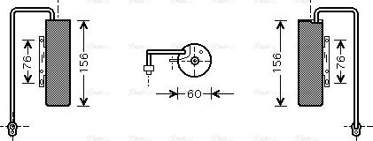 Ava Quality Cooling OL D336 - Dryer, air conditioning autospares.lv