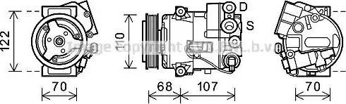 Ava Quality Cooling OLK594 - Compressor, air conditioning autospares.lv