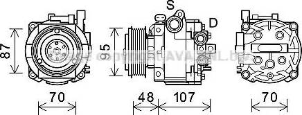 Ava Quality Cooling OLK659 - Compressor, air conditioning autospares.lv