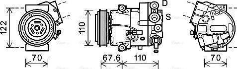 Ava Quality Cooling OLK606 - Compressor, air conditioning autospares.lv