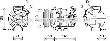 Ava Quality Cooling OLK678 - Compressor, air conditioning autospares.lv