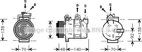 Ava Quality Cooling OL K356 - Compressor, air conditioning autospares.lv